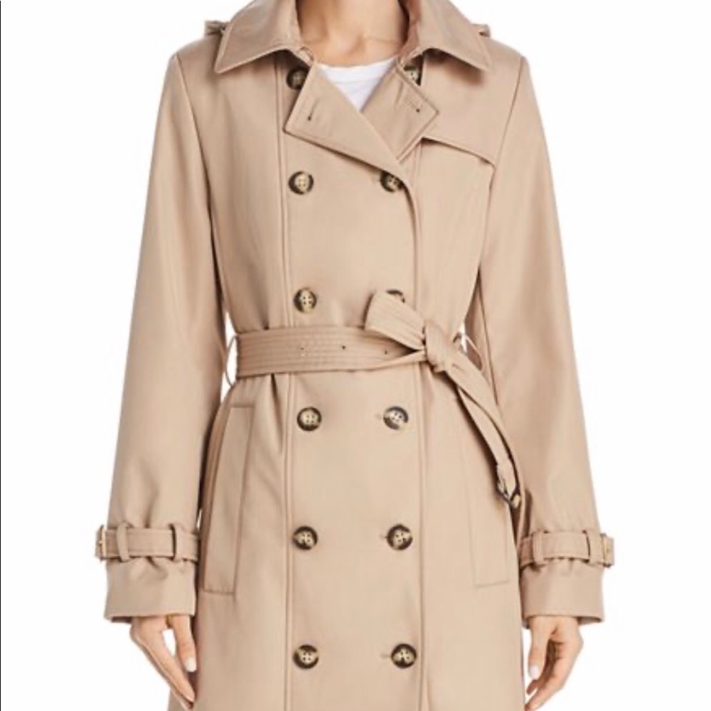 Calvin Klein Coat/Taupe with Red Lining